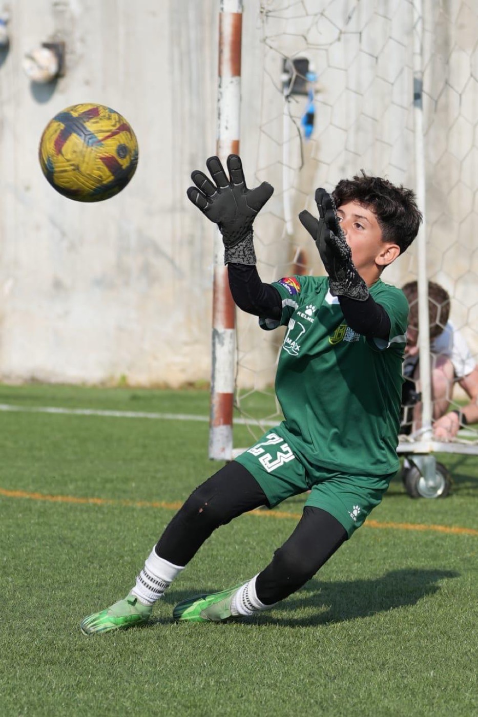 Lucas reading the game and claiming a cross