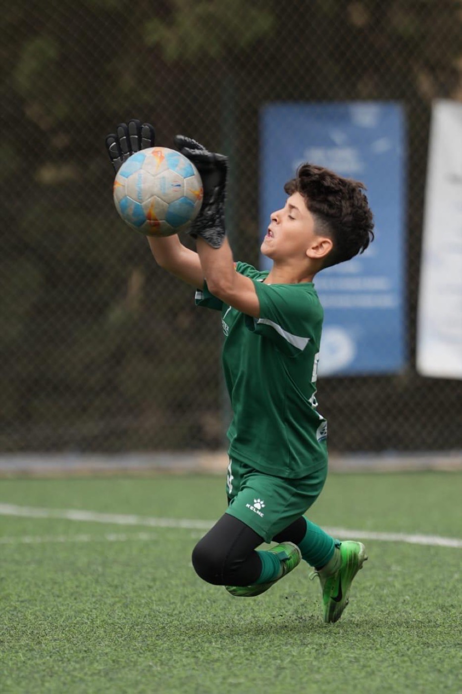 Lucas coming off his line to collect a through ball