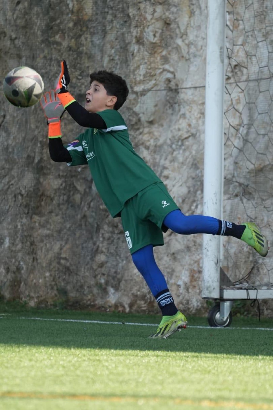 Lucas during a warm-up session at the academy