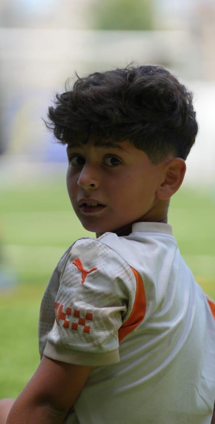 Lucas enjoying a lighter moment at training